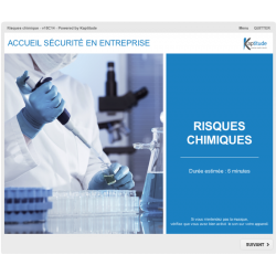 Formation e-learning HSE sécurité risques chimique, hygiène industrie pharmaceutique