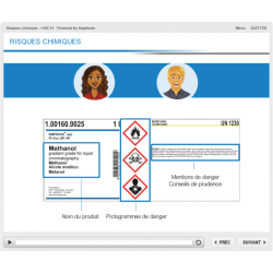 Formation e-learning HSE sécurité risques chimique, hygiène industrie pharmaceutique